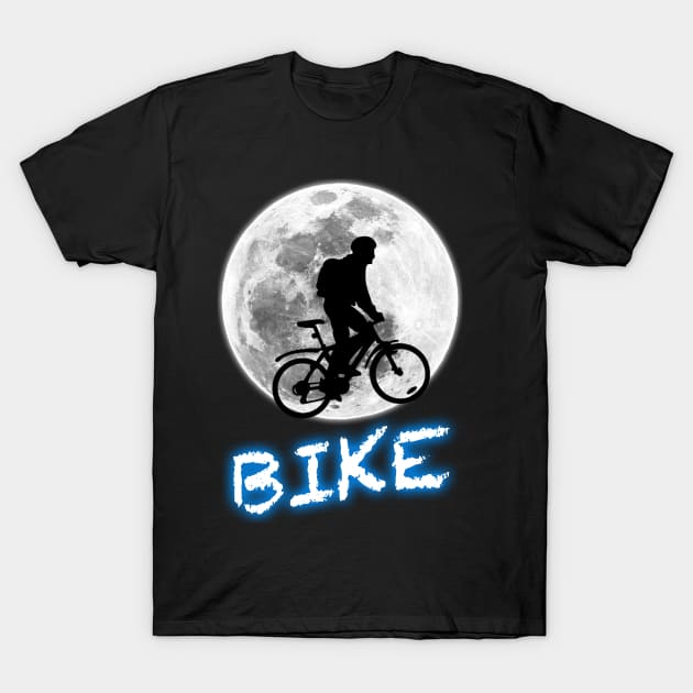 Bike Blue Moon T-Shirt by nickbuccelli